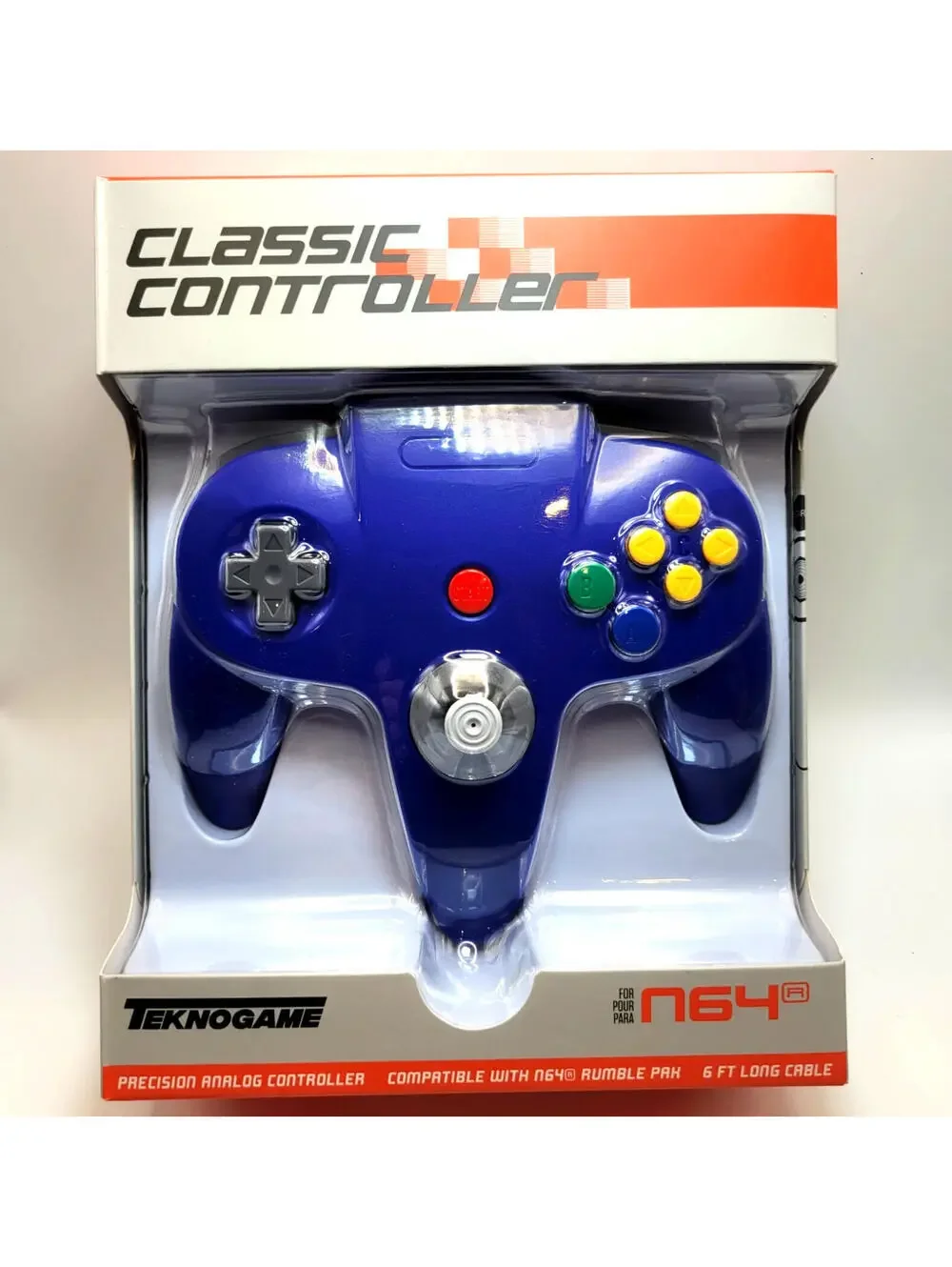 Nintendo 64 Wired Controller for N64 - TeknoGame® - Blue - NEW IN BOX!